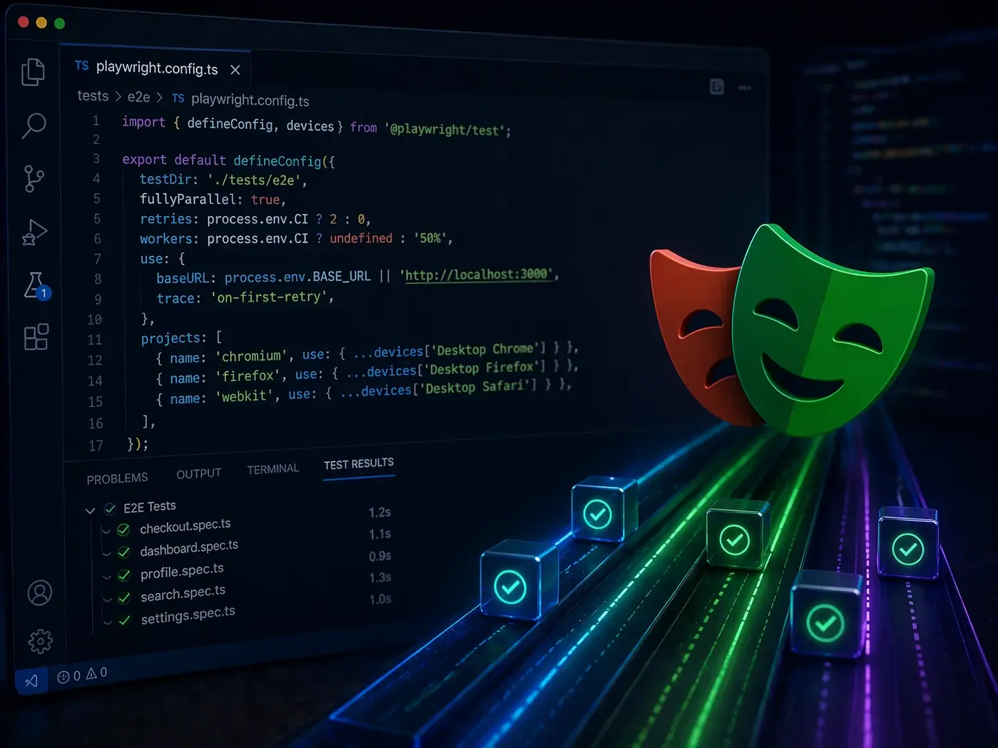 How a session architecture problem masquerading as flaky Playwright tests brought a Laravel CI suite to its knees — and how per-worker sessions, a seed API, and a tuned PHP server fixed it.
