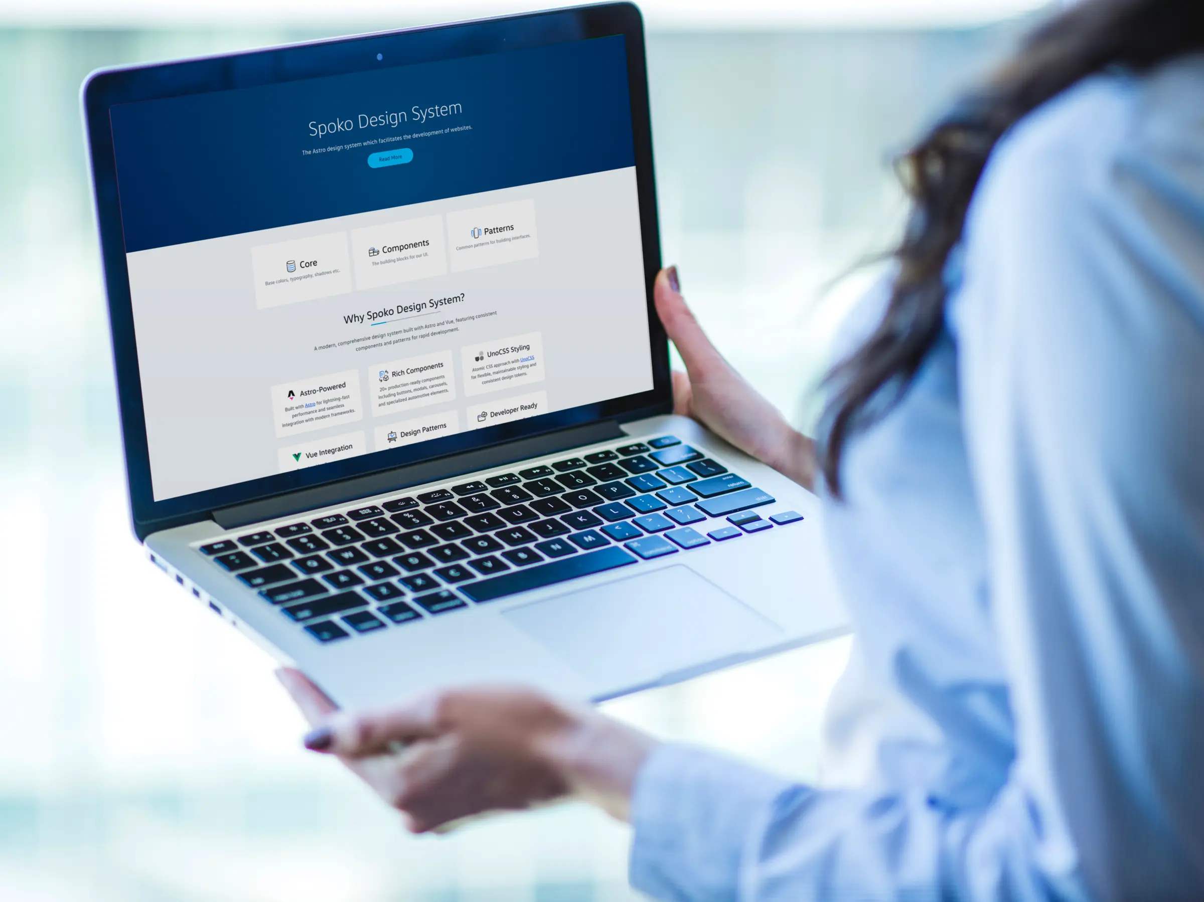 An open-source Astro-based design system with Vue 3 components and UnoCSS styling. Published as npm package and serving as both documentation site and reusable component library.