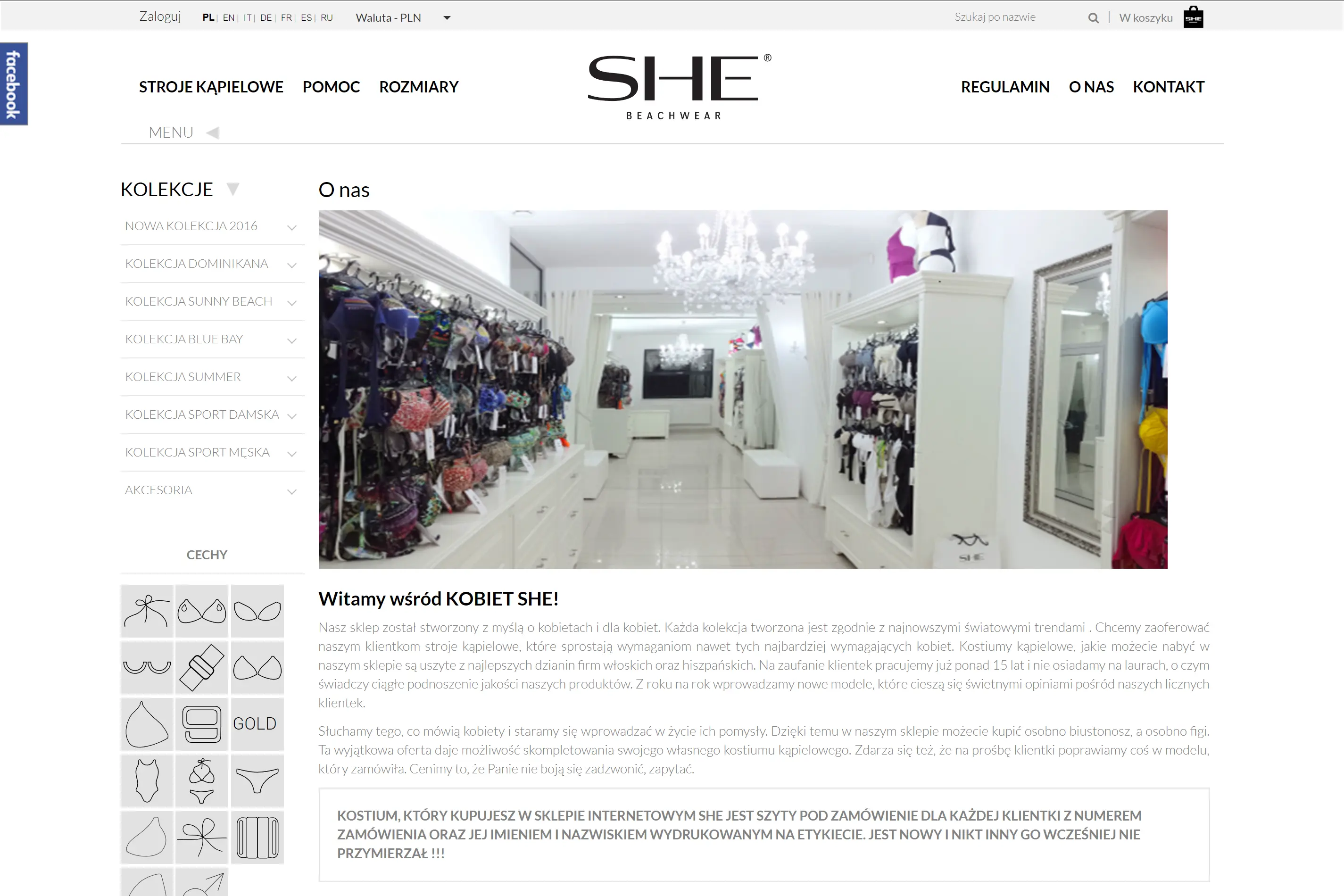 Front-end for an online store with SHE swimwear made in accordance with the graphic design, management of a PBN for the needs of effective positioning of the client's website.