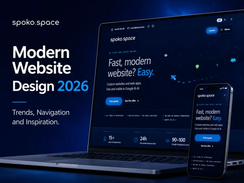 Modern Website Design 2026 — Trends, Navigation and Inspiration